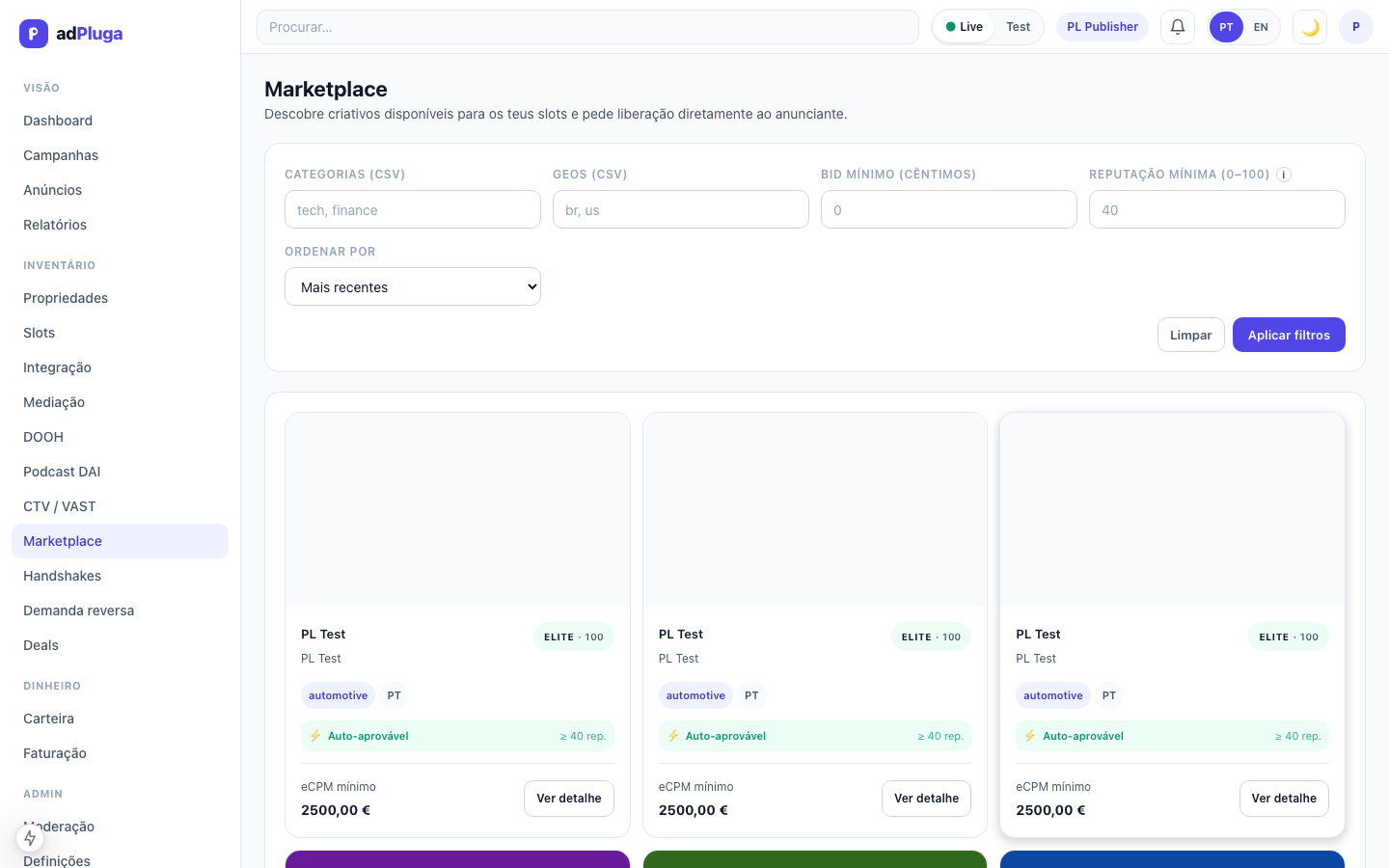 7. Explorar o marketplace